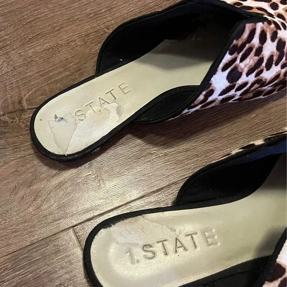 1. State fur animal print slides mules trend coastal western - Picture 8 of 10